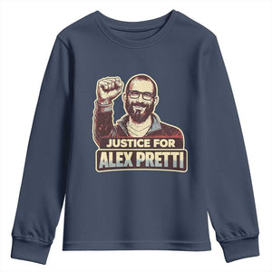 Justice For Alex Youth Sweatshirt Minneapolis ICU Nurse Hero Support Gift TS12 Navy Print Your Wear