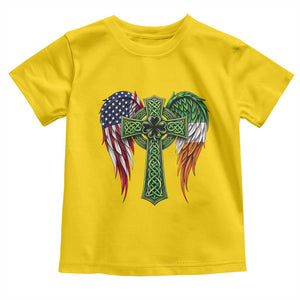 USA Flag Celtic Cross Irish American Toddler T Shirt St Patricks Day Gift TS12 Daisy Print Your Wear