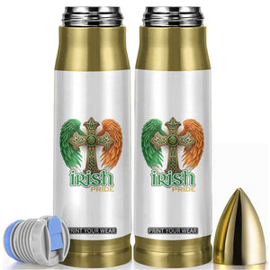 Irish Pride Celtic Cross Bullet Tumbler Christian Gift TS12 White Print Your Wear