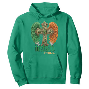 Irish Pride Celtic Cross Hoodie Christian Gift TS12 Irish Green Print Your Wear