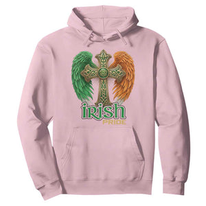 Irish Pride Celtic Cross Hoodie Christian Gift TS12 Light Pink Print Your Wear