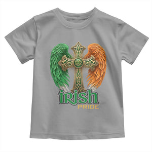 Irish Pride Celtic Cross Toddler T Shirt Christian Gift TS12 Sport Gray Print Your Wear