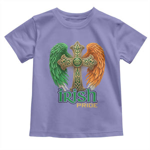 Irish Pride Celtic Cross Toddler T Shirt Christian Gift TS12 Violet Print Your Wear