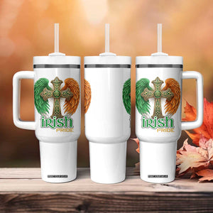Irish Pride Celtic Cross Tumbler With Handle Christian Gift TS12 Print Your Wear