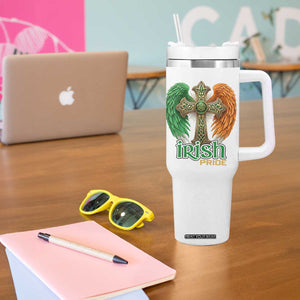 Irish Pride Celtic Cross Tumbler With Handle Christian Gift TS12 Print Your Wear