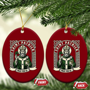 Saint Patrick Pray For Us Ceramic Ornament St Patricks Day Religious Gift TS12 Print Your Wear