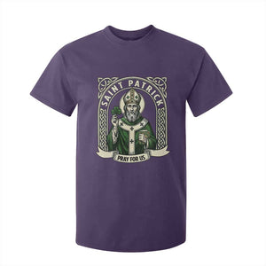 Saint Patrick Pray For Us T Shirt For Kid St Patricks Day Religious Gift TS12 Purple Print Your Wear