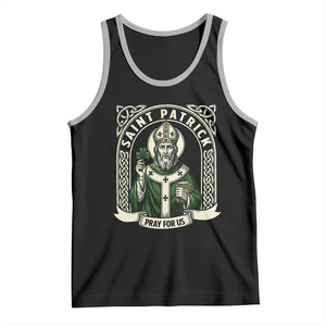Saint Patrick Pray For Us Tank Top St Patricks Day Religious Gift TS12 Black Athletic Heather Print Your Wear