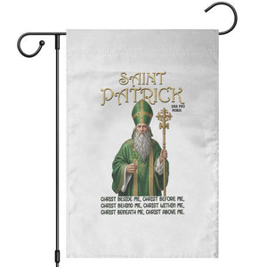 Saint Patrick Ora Pro Nobis Garden Flag Irish Christian Prayer TS12 White Print Your Wear