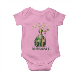 Saint Patrick Ora Pro Nobis Baby Onesie Irish Christian Prayer TS12 Light Pink Print Your Wear