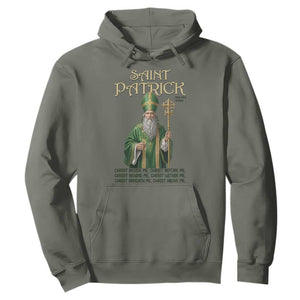 Saint Patrick Ora Pro Nobis Hoodie Irish Christian Prayer TS12 Military Green Print Your Wear