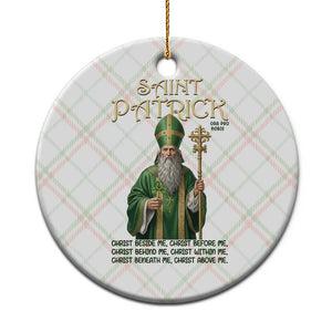 Saint Patrick Ora Pro Nobis Ceramic Ornament Irish Christian Prayer TS12 1pc Christmas Plaid Print Your Wear