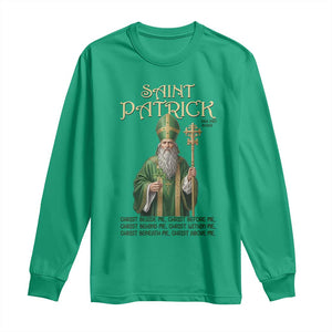 Saint Patrick Ora Pro Nobis Long Sleeve Shirt Irish Christian Prayer TS12 Irish Green Print Your Wear