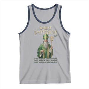 Saint Patrick Ora Pro Nobis Tank Top Irish Christian Prayer TS12 Athletic Heather Navy Print Your Wear