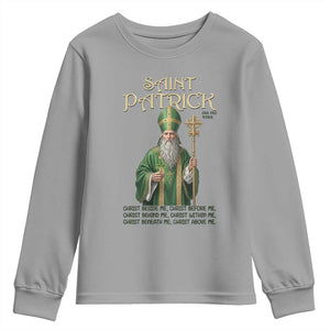 Saint Patrick Ora Pro Nobis Youth Sweatshirt Irish Christian Prayer TS12 Sport Gray Print Your Wear