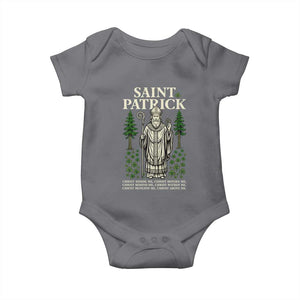Saint Patrick Breastplate Prayer Baby Onesie Irish Christian Gift TS12 Charcoal Print Your Wear