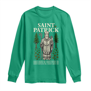 Saint Patrick Breastplate Prayer Long Sleeve Shirt Irish Christian Gift TS12 Irish Green Print Your Wear