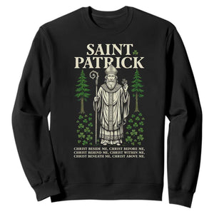 Saint Patrick Breastplate Prayer Sweatshirt Irish Christian Gift TS12 Black Print Your Wear