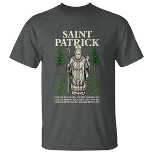 Saint Patrick Breastplate Prayer T Shirt Irish Christian Gift TS12 Dark Heather Print Your Wear