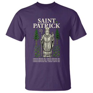 Saint Patrick Breastplate Prayer T Shirt Irish Christian Gift TS12 Purple Print Your Wear
