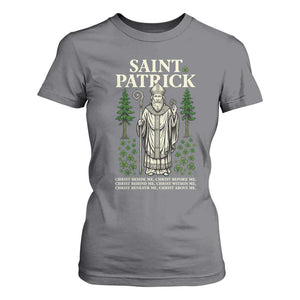 Saint Patrick Breastplate Prayer T Shirt For Women Irish Christian Gift TS12 Charcoal Print Your Wear