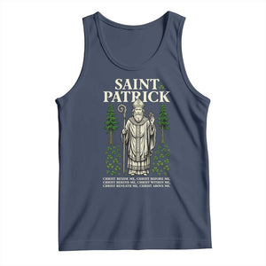Saint Patrick Breastplate Prayer Tank Top Irish Christian Gift TS12 Navy Print Your Wear