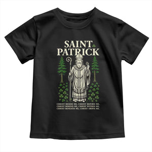Saint Patrick Breastplate Prayer Toddler T Shirt Irish Christian Gift TS12 Black Print Your Wear