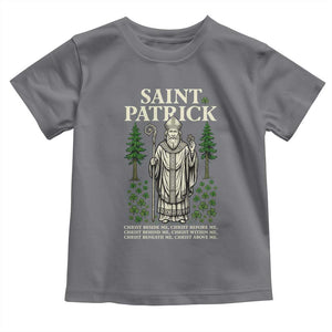 Saint Patrick Breastplate Prayer Toddler T Shirt Irish Christian Gift TS12 Charcoal Print Your Wear