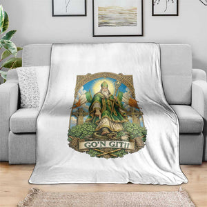 Funny Saint Patrick Go'n Git Snake Throw Blanket St Patricks Day TS12 Print Your Wear