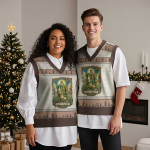 Funny Saint Patrick Go'n Git Snake V-Neck Knit Sweater Vest St Patricks Day TS12 Mocha Mousse Print Your Wear
