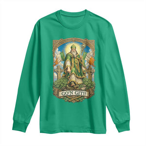 Funny Saint Patrick Go'n Git Snake Long Sleeve Shirt St Patricks Day TS12 Irish Green Print Your Wear