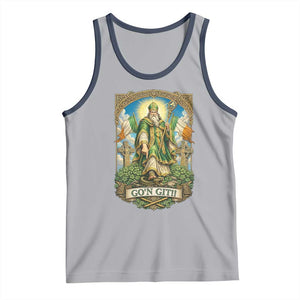Funny Saint Patrick Go'n Git Snake Tank Top St Patricks Day TS12 Athletic Heather Navy Print Your Wear