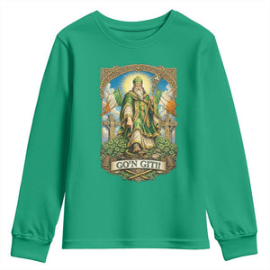 Funny Saint Patrick Go'n Git Snake Youth Sweatshirt St Patricks Day TS12 Irish Green Print Your Wear