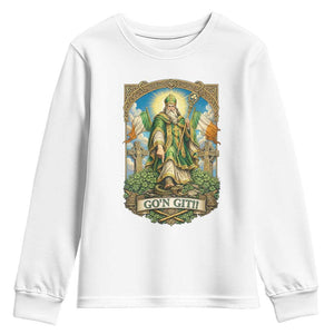 Funny Saint Patrick Go'n Git Snake Youth Sweatshirt St Patricks Day TS12 White Print Your Wear