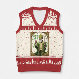 Saint Patrick Go'n Git V-Neck Knit Sweater Vest Funny St Patricks Day Snake Legend TS12 Beige Red Print Your Wear