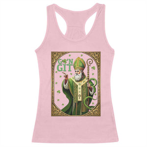 Saint Patrick Go'n Git Racerback Tank Top Funny St Patricks Day Snake Legend TS12 Light Pink Print Your Wear