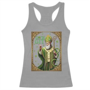Saint Patrick Go'n Git Racerback Tank Top Funny St Patricks Day Snake Legend TS12 Sport Gray Print Your Wear