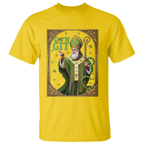 Saint Patrick Go'n Git T Shirt Funny St Patricks Day Snake Legend TS12 Daisy Print Your Wear