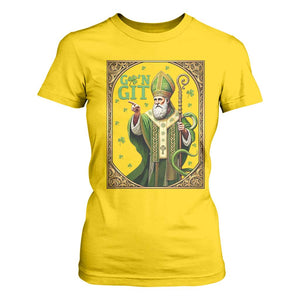 Saint Patrick Go'n Git T Shirt For Women Funny St Patricks Day Snake Legend TS12 Daisy Print Your Wear