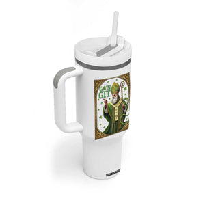 Saint Patrick Go'n Git Tumbler With Handle Funny St Patricks Day Snake Legend TS12 Print Your Wear
