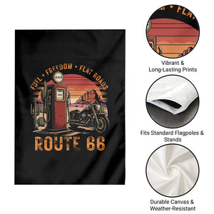 Vintage Route Highway 66 Gas Pump Garden Flag Fuel Freedom Flat Roads TS12 Print Your Wear