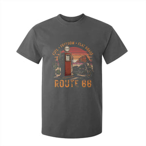 Vintage Route Highway 66 Gas Pump T Shirt For Kid Fuel Freedom Flat Roads TS12 Dark Heather Print Your Wear