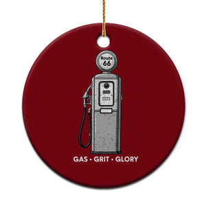 Route Highway 66 Americana Road Trip Ceramic Ornament Gas Grill Glory TS12 1pc Red Print Your Wear
