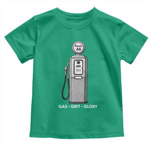 Route Highway 66 Americana Road Trip Toddler T Shirt Gas Grill Glory TS12 Irish Green Print Your Wear
