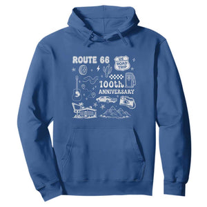 Route Highway 66 100th Anniversary Hoodie The Mother Road Centennial TS12 Royal Blue Print Your Wear