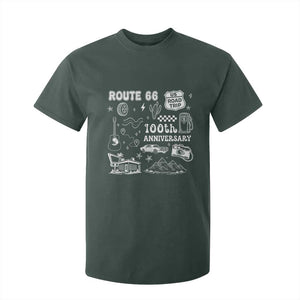 Route Highway 66 100th Anniversary T Shirt For Kid The Mother Road Centennial TS12 Dark Forest Green Print Your Wear