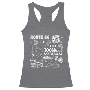 Route Highway 66 100th Anniversary Racerback Tank Top The Mother Road Centennial TS12 Charcoal Print Your Wear