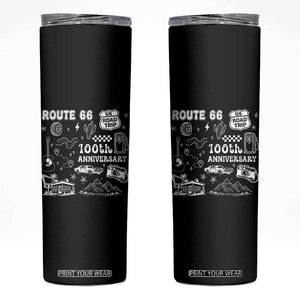 Route Highway 66 100th Anniversary Skinny Tumbler The Mother Road Centennial TS12 Black Print Your Wear