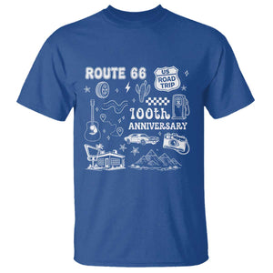 Route Highway 66 100th Anniversary T Shirt The Mother Road Centennial TS12 Royal Blue Print Your Wear