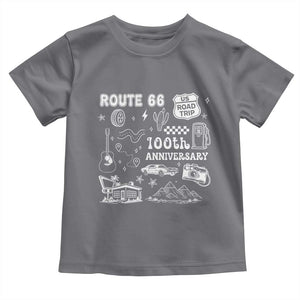 Route Highway 66 100th Anniversary Toddler T Shirt The Mother Road Centennial TS12 Charcoal Print Your Wear